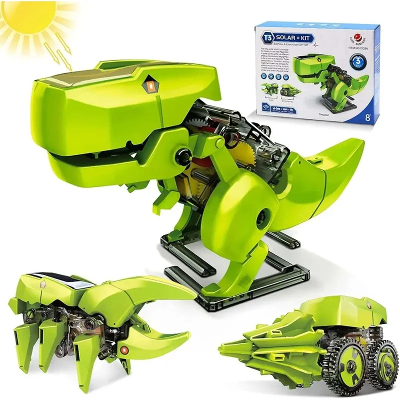 Stem Solar Robot Kit For Kids - 3-in-1 Solar Robot Kit, Dinosaurus Speelgoed,
