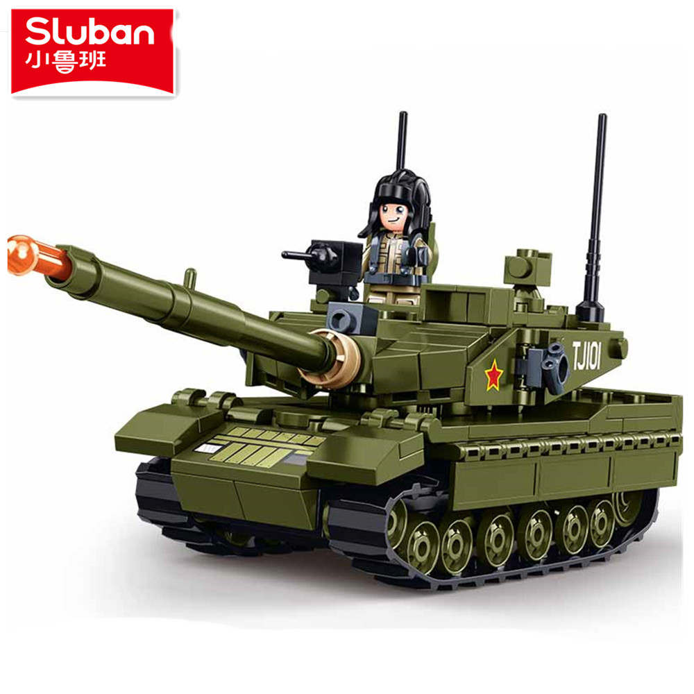 Lego Compatible Military Tank - Sluban 183PCS Leger Gevechtstank Model Bouwstenen