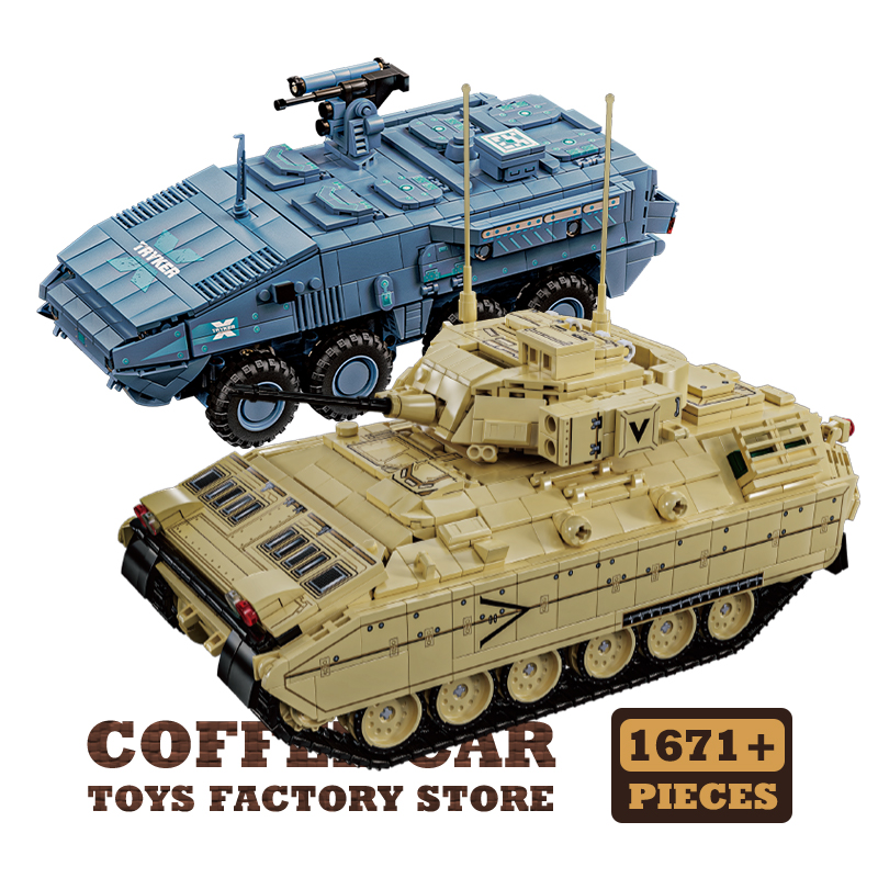 Lego Compatible Military Tank - Hoofdtank T-14 Bouwstenen Soldaat Gepantserde Auto's