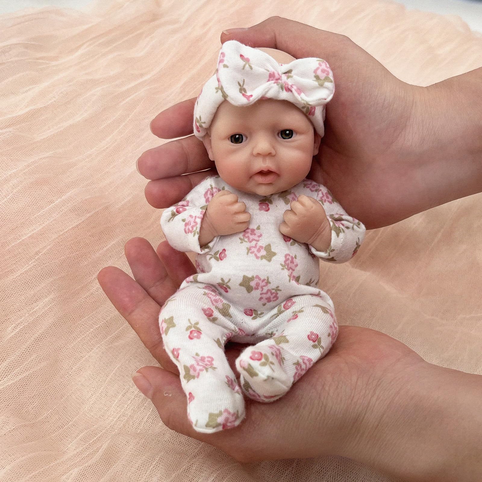 Reborn Baby Doll Silicone Realistic - Blrags Reborn babypoppen 7-inch meisje siliconen