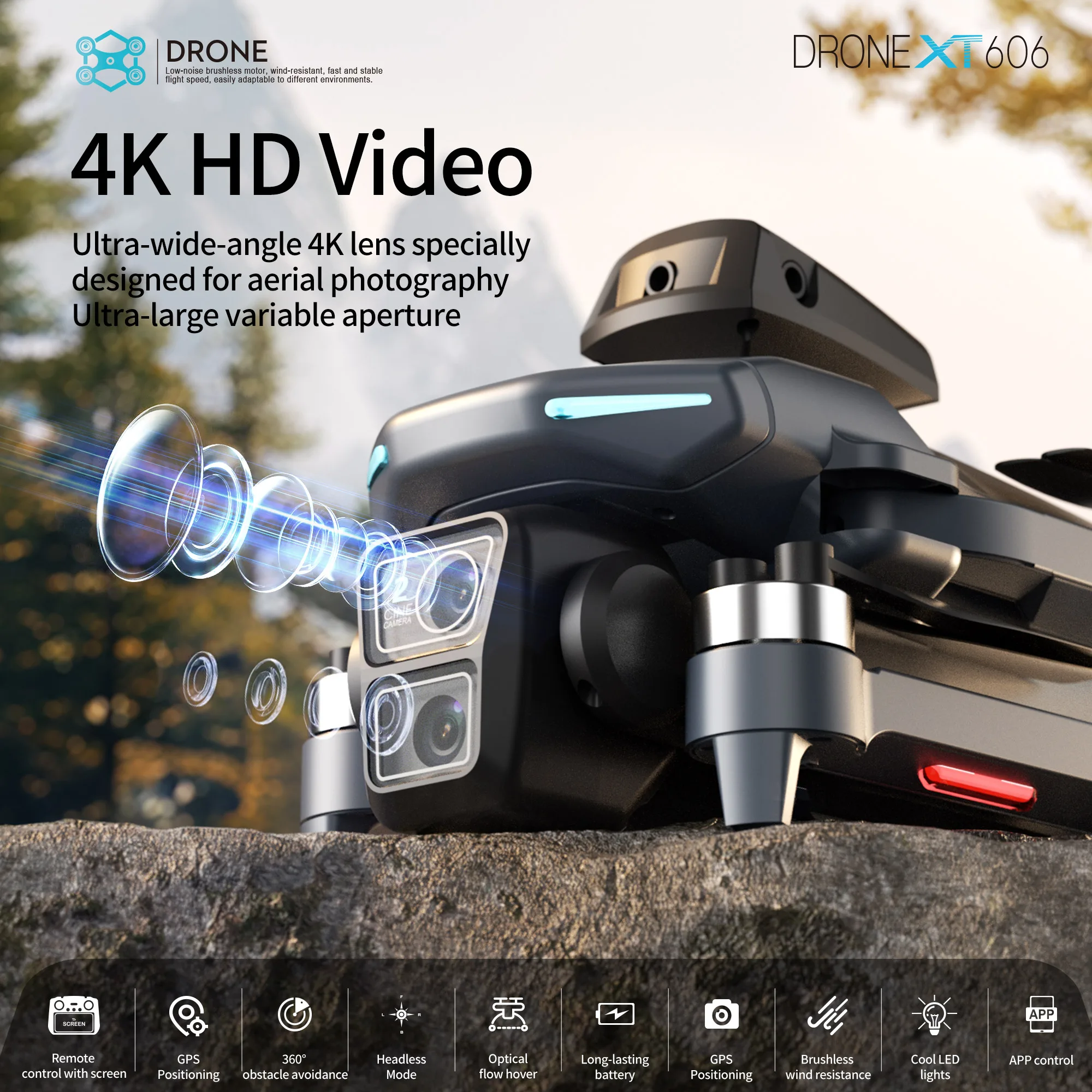 Originele XT606 Drone Professi - Fpv Brushless Rc Drone 4K recensie en prijs