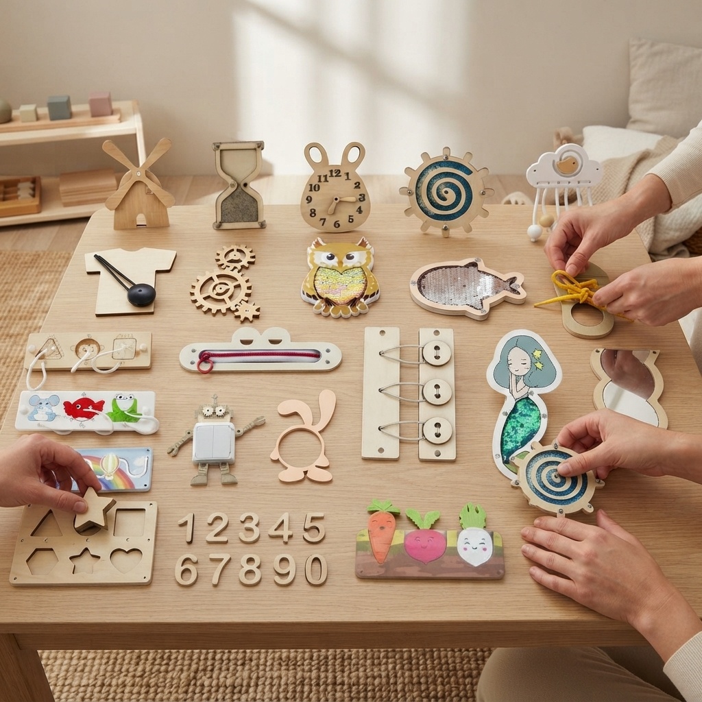 Heet Busy Board Montessori Hou - Montessori Wooden Busy Board Toddler recensie en prijs