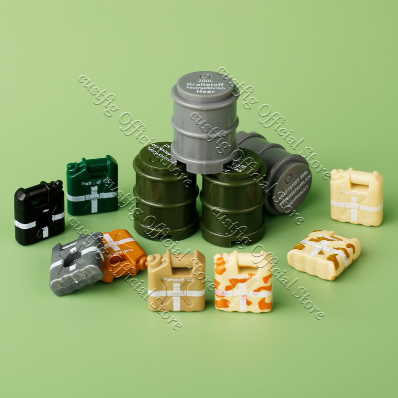WW2 Militaire Olie Drum Brands - Lego Compatible Military Tank recensie en prijs