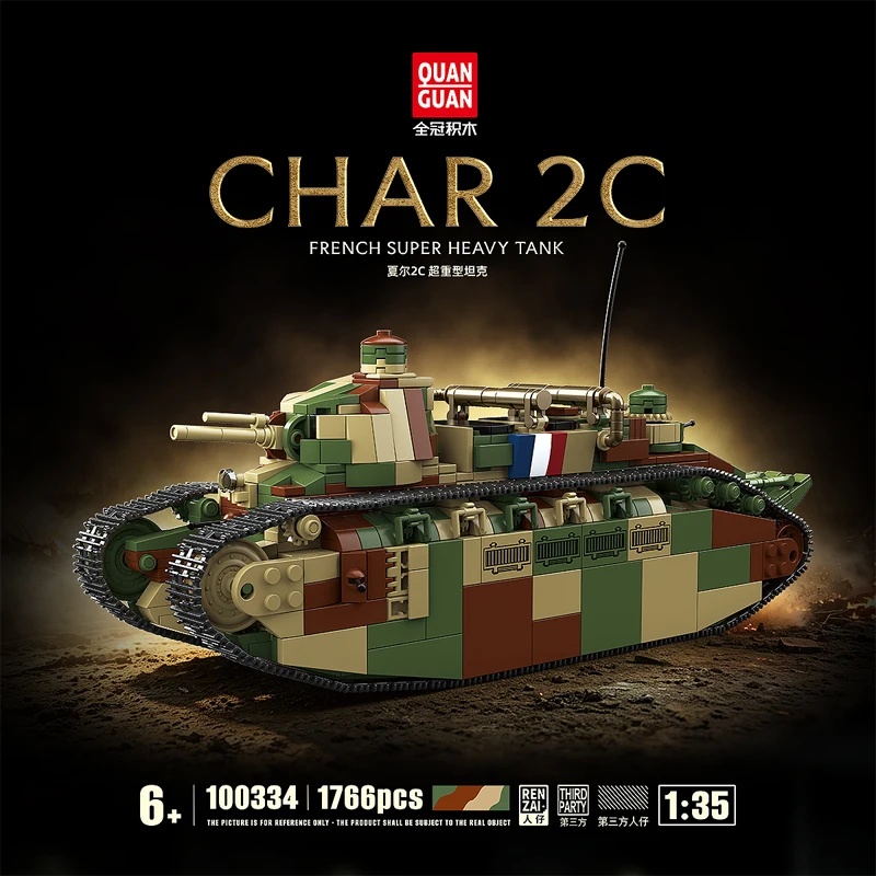 Franse Char 2c Super Zware Tan - Lego Compatible Military Tank recensie en prijs