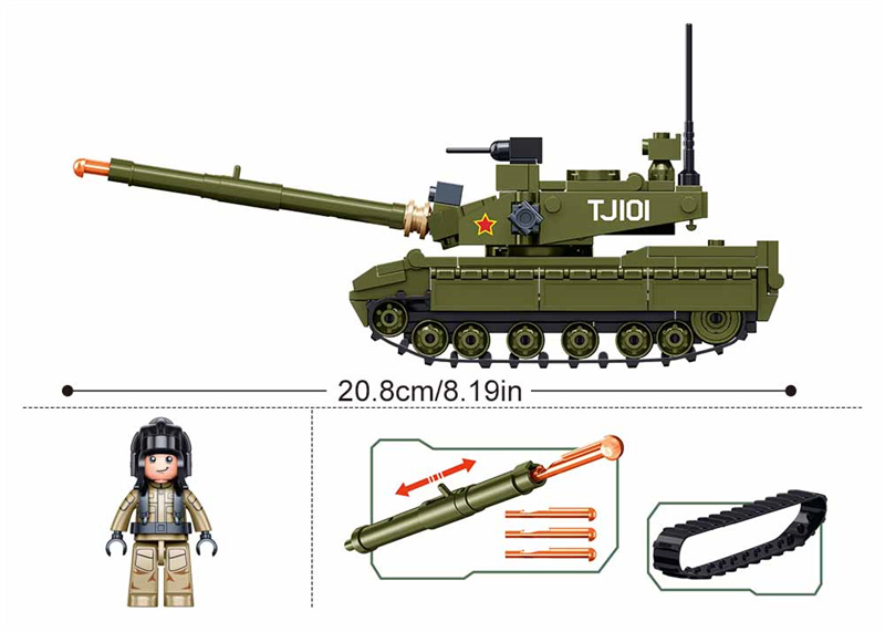 Sluban 183PCS Leger Gevechtsta - Lego Compatible Military Tank recensie en prijs