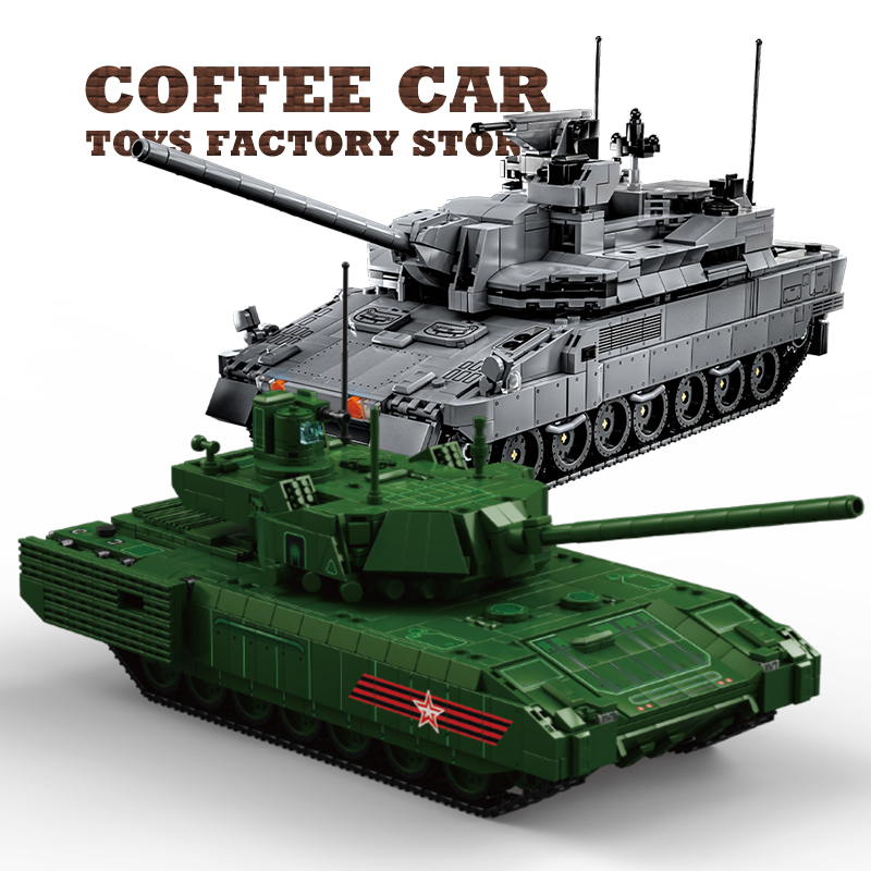 Hoofdtank T-14 Bouwstenen Sold - Lego Compatible Military Tank recensie en prijs
